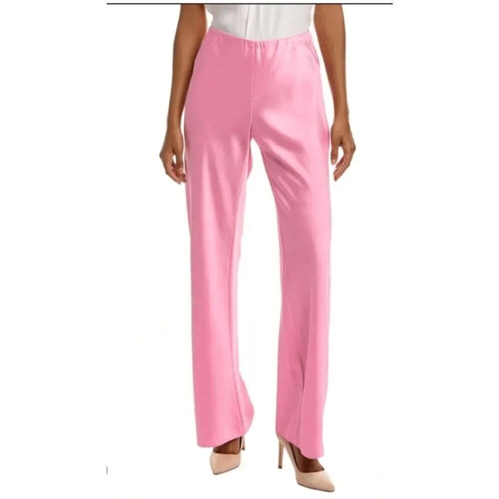 Vince Bright Bias Trousers in Bazooka Pink Satin 3XL